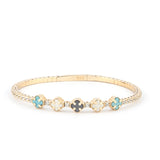 Multi Color Tennis Bracelet | Clover 14K Gold Jewelry