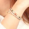 Stackable Bracelets with Moissanite and Clover Designs