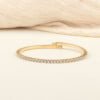 Elegant Half-Eternity 14K Gold Tennis Bracelet with Moissanite